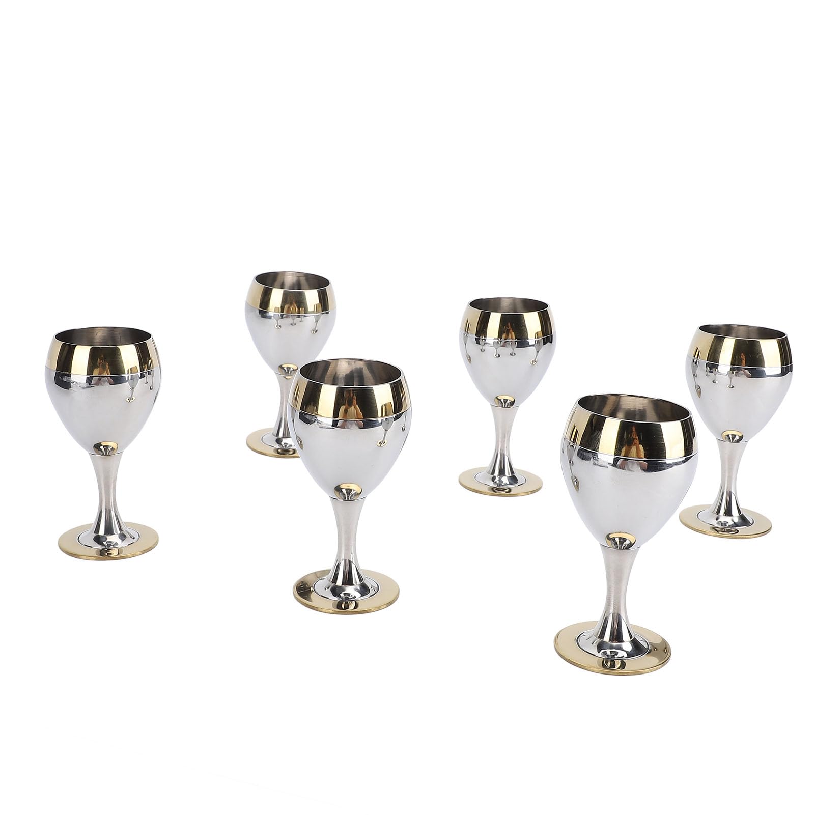Fdit Verres à Vin en Acier Inoxydable, Gobelets Métalliques Élégants pour