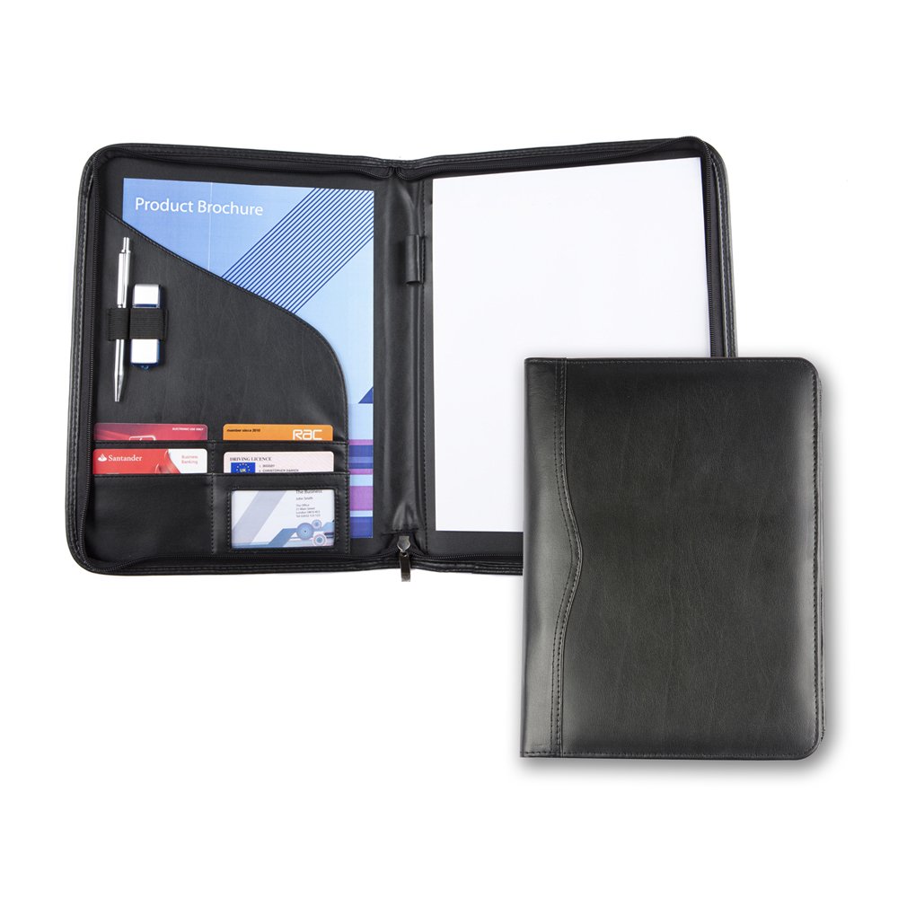 Cescahide A4 Zipped Conference Folder - Black