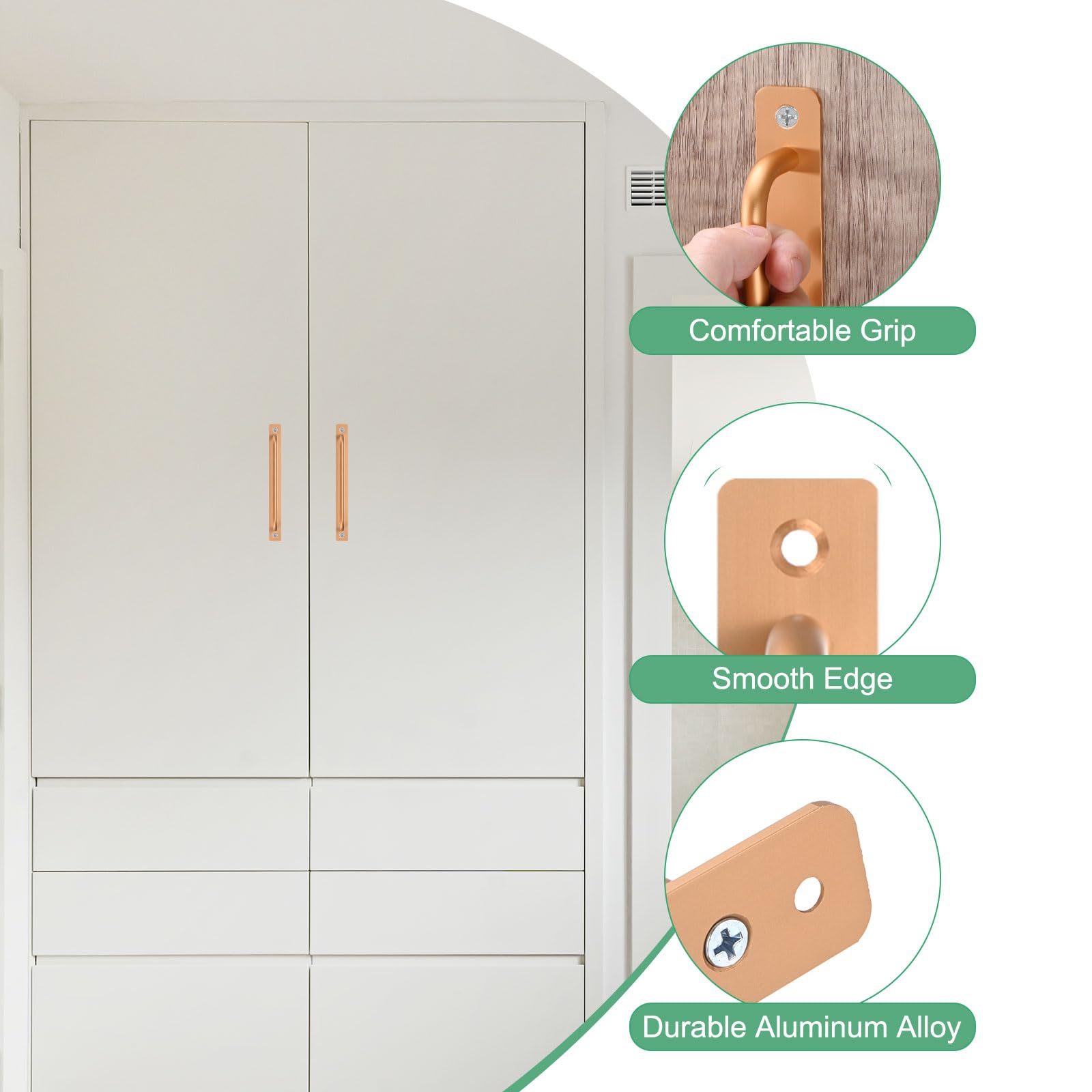 M METERXITY 2-Pack Barn Door Handles - Image 2