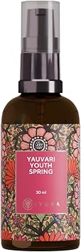 iYURA Yauvari Youth Spring | Vegan Moisturiser for Dry, Ageing Skin | Neck-Face-Décolleté Serum with Black Gram | Alternate to Anti-Ageing Moisturisers | Reduces Look of Fine Lines & Wrinkles | 30ml