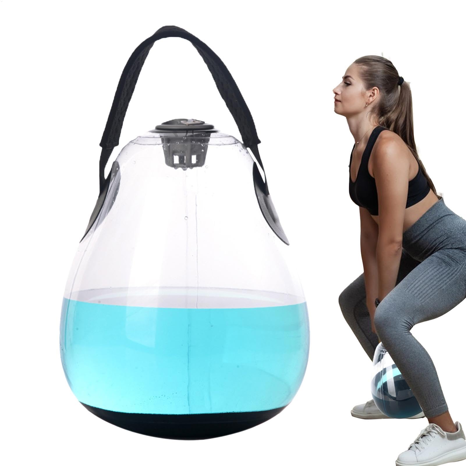 Trening wodny kettlebell, regulowana torba fitness, nadmuchiwany elastyczny trener wody wypełniony, worek na wodę, sprzęt do siły, ćwiczenia rdzeniowe, ćwiczenia równowagi, dom