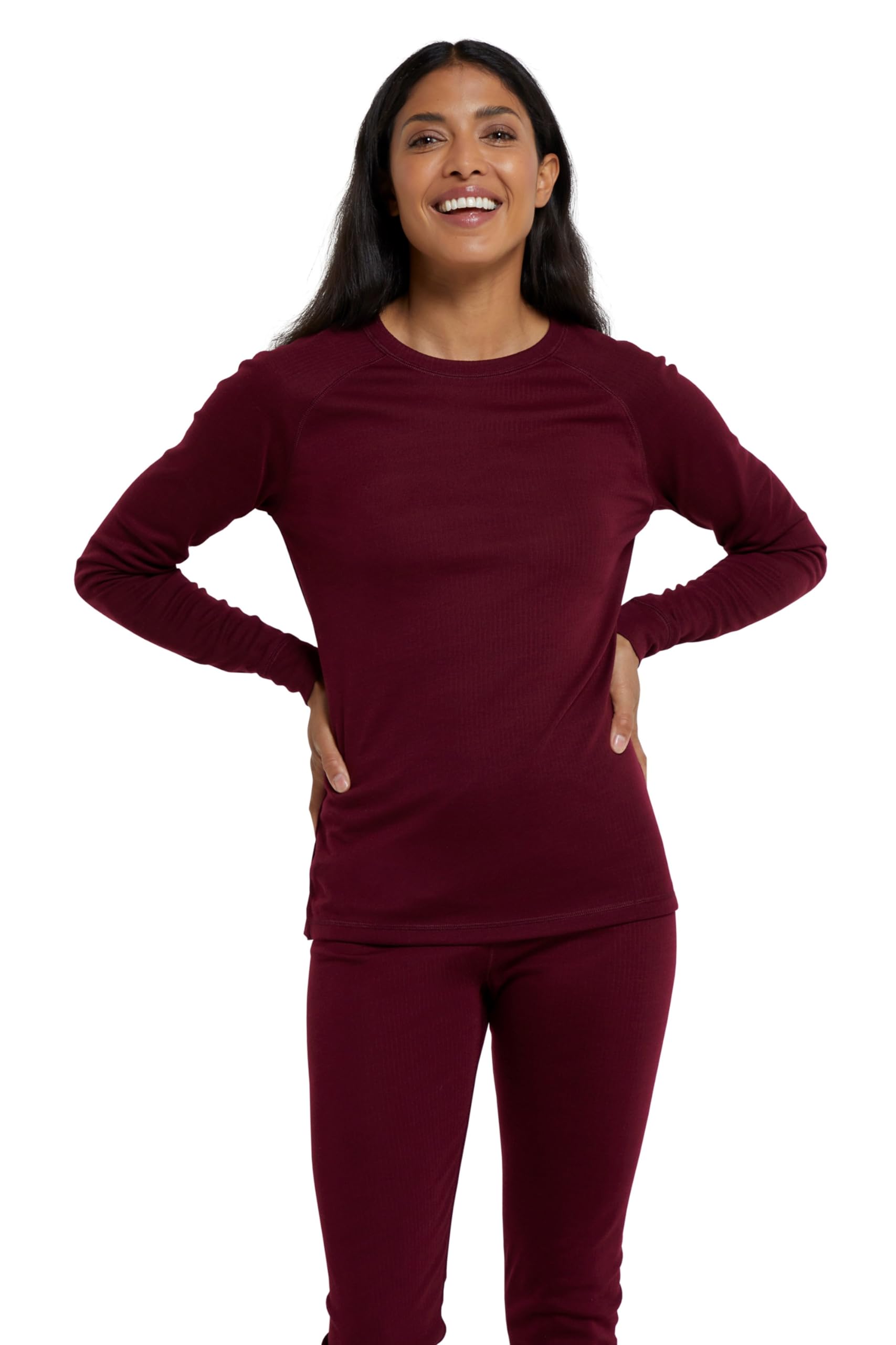 Mountain Warehouse Women's Berry Talus Long Sleeves Baselayer Top - Thermal Underwear, Lightweight Shirt, Breathable, Warm & Easy Care - Spring Summer & Outdoors 20 Plus