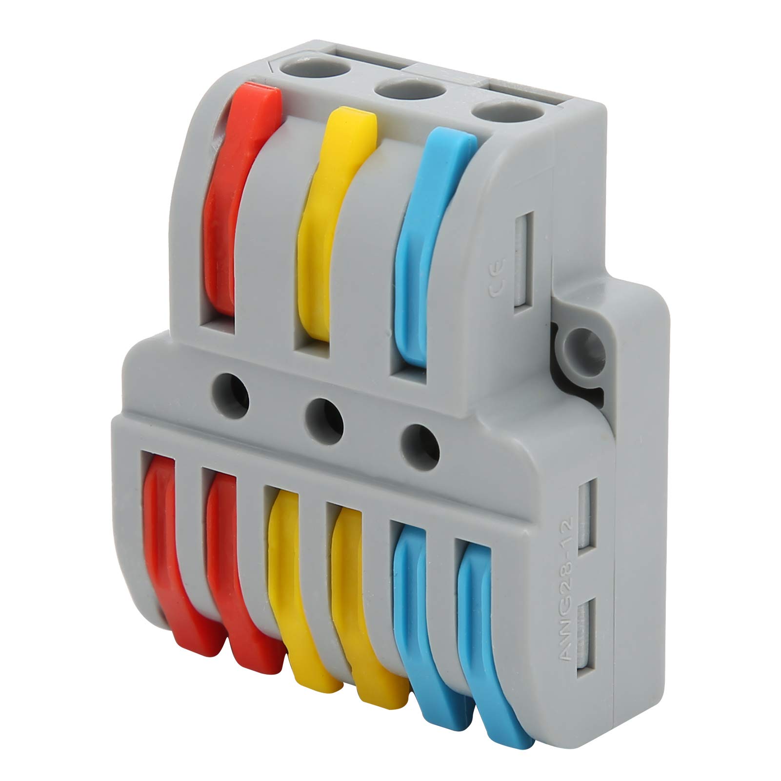 Connecteur de fil rapide 10 pièces, 3 entrées et 6 sorties Connecteurs électriques de câblage rapide couleur LT-633 Borne à pince de bloc de fils