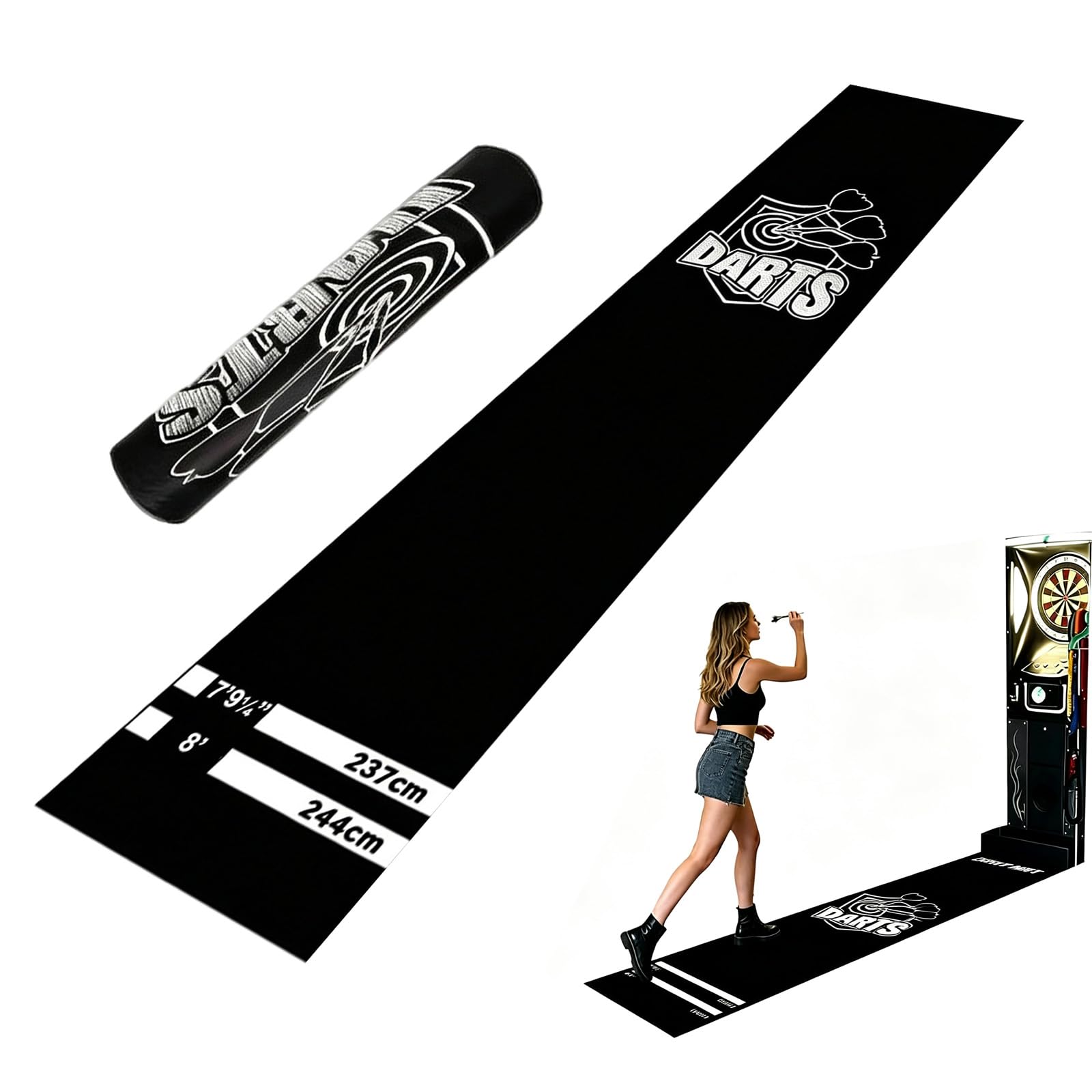 Darts Oche Mat 60 * 260cm,Diatom Mud Anti Slip Dart Mat,Anti Slip Darts Mat For Floor Protection