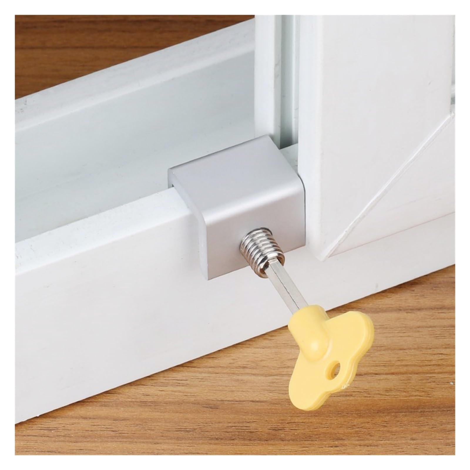 Serrures pour fenêtres coulissantes, Serrure à clé en alliage d'aluminium for fenêtres et portes coulissantes, plusieurs tailles disponibles(B 10pcs)
