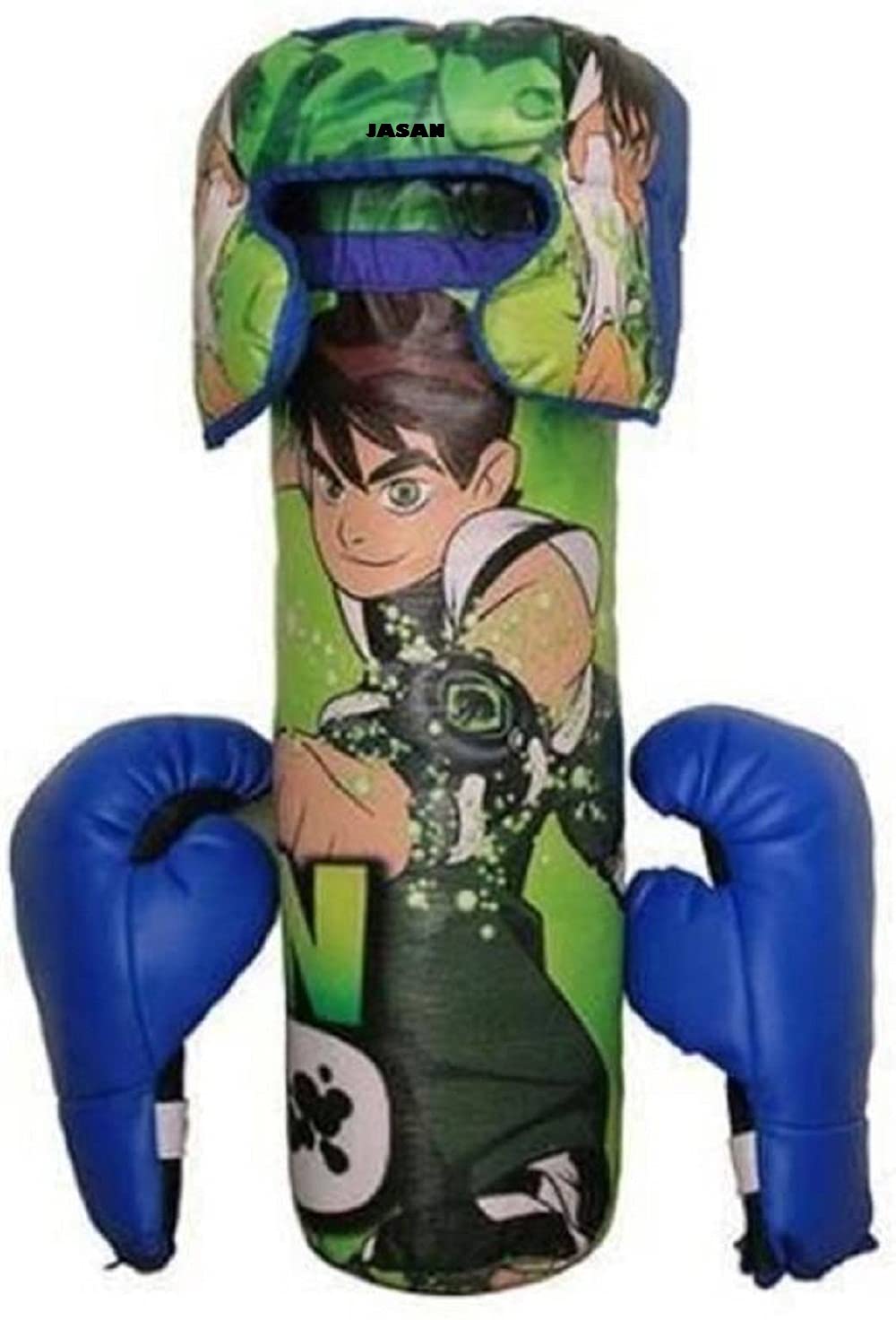 Inrange Filledup Punching Bag for (5 to 10) Years Old boy,Girl with Boxing Gloves and Head gurad (Colour and Design May Vary)