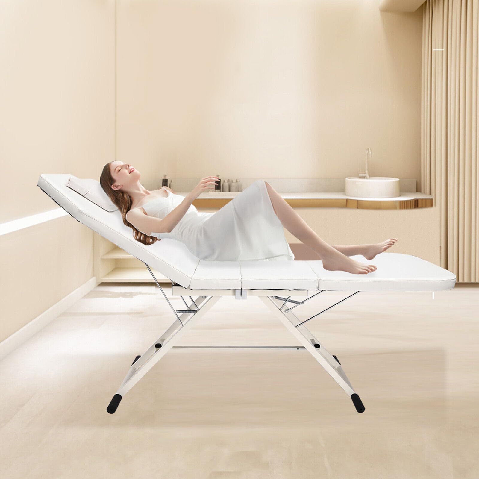 Camilla de Masaje Plegable SPA - Salón de Belleza Cama Cosmética - Silla de Terapia Portátil para Tatuaje y Facial - Mesa de Masaje