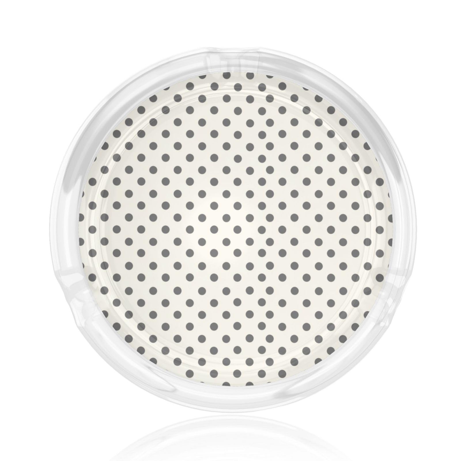 Minimalist Polka Dot Pattern Glass Ashtray For Cigarettes Ash Trays Case For Home Office Decor