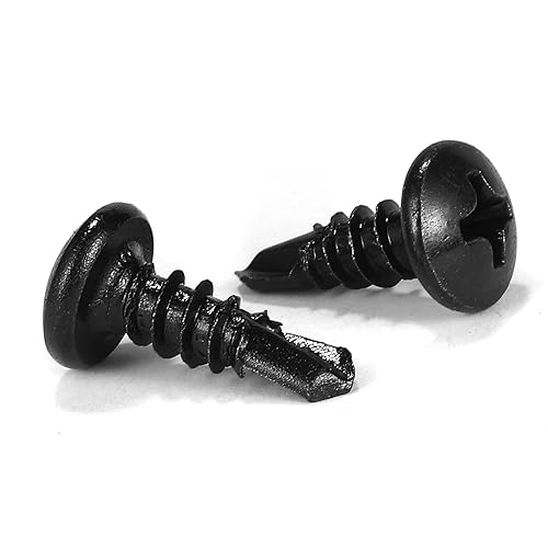 Miniatura 8 de SG TZH - Tornillos de chapa de metal #8 x 2 pulgadas, 100 piezas de acero inoxidable 410 tornillos tecnológicos de cabeza de bandeja de acero