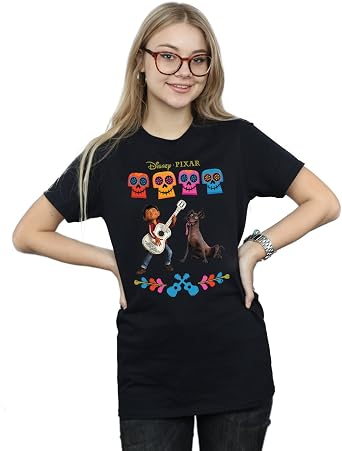 Amazon.com: Camiseta de manga corta para mujer con logotipo de Coco Miguel,  de Disney : Ropa, Zapatos y Joyería