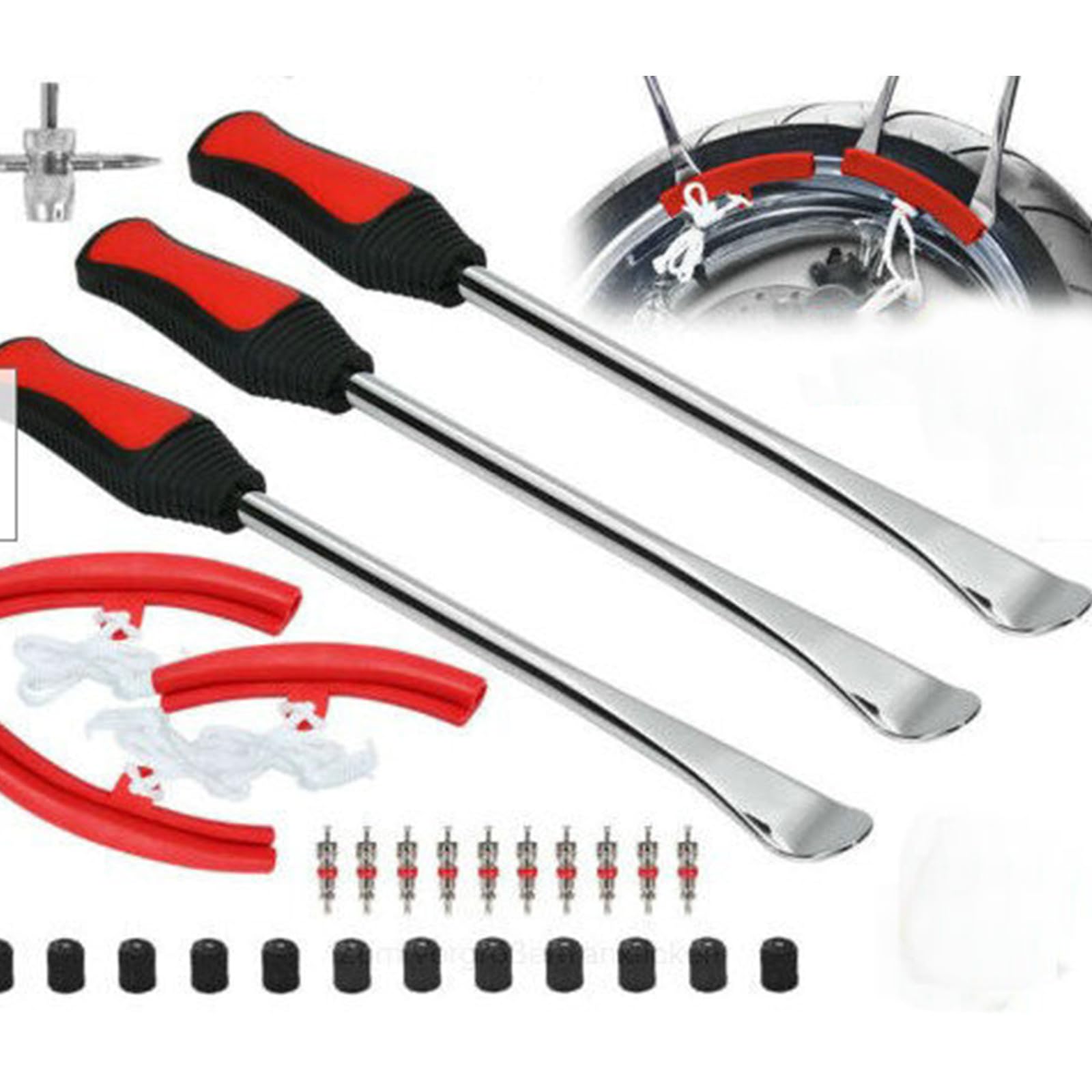 Shurhome Tire Levers Spoon Set Heavy Duty Motorcycle Bike Car Tire Irons Tool Tire Changing Spoon Rim Protector