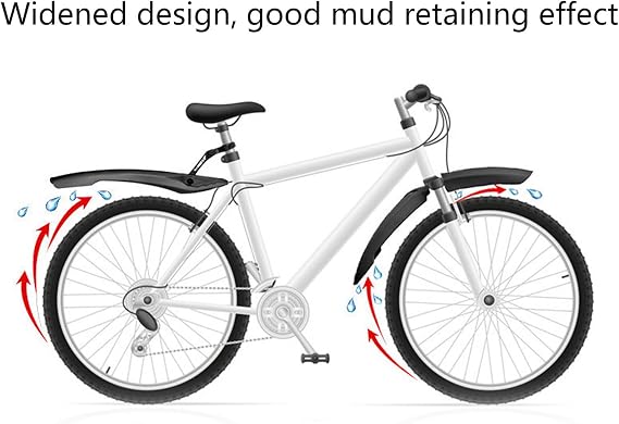 Bike Mudguard Bicycles for Front & Rear Bike Mudguards Mountain Bike Hybrids Mudguard Adjustable Bike Mud Guard