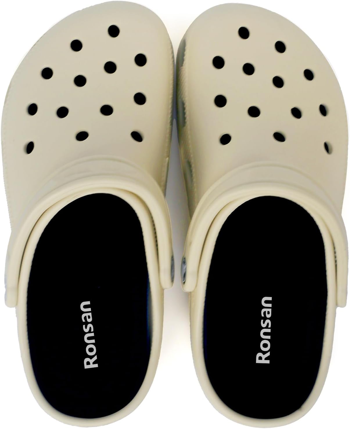 Ronsan Shoe Insoles of Clog Garden Shoes, Extra Wide Barefoot Shoe Inserts Pads for Nurse Shoes, Garden Work Sandals, Thin Replacement Insoles for Women 8 / Men Size 6, Black - Image 8