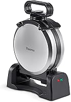 Vista 1 de Waffle Maker, Round Classic Belgian Waffle Iron with 180°Rotating Design, Nonstick Plates & Cool Touch Handle, 1080W Fast Heating Waffle Machine