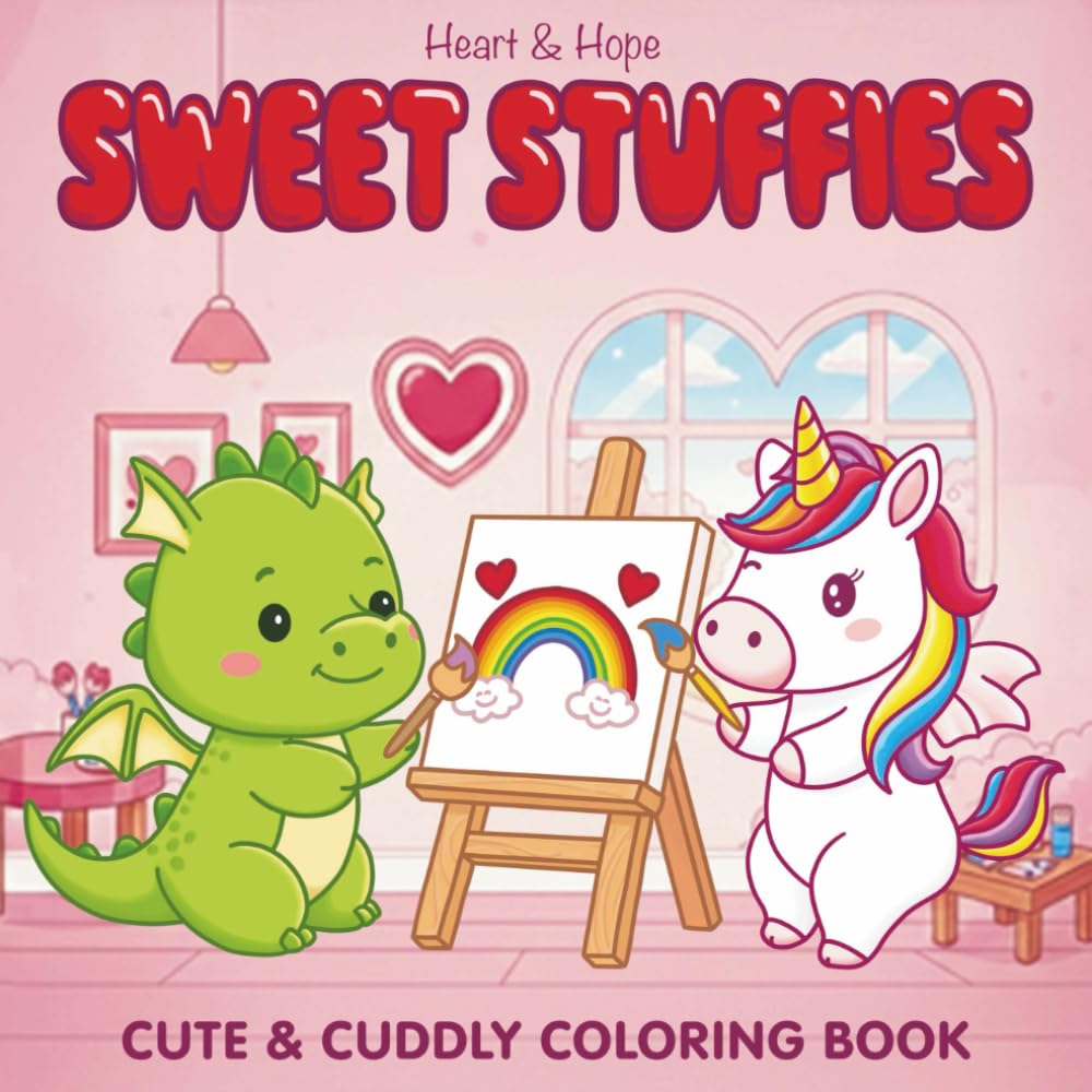 Heart and Hope Sweet Stuffies, A Cute & Cuddly Coloring Book: A Valentine's Day Coloring Book for All Ages
