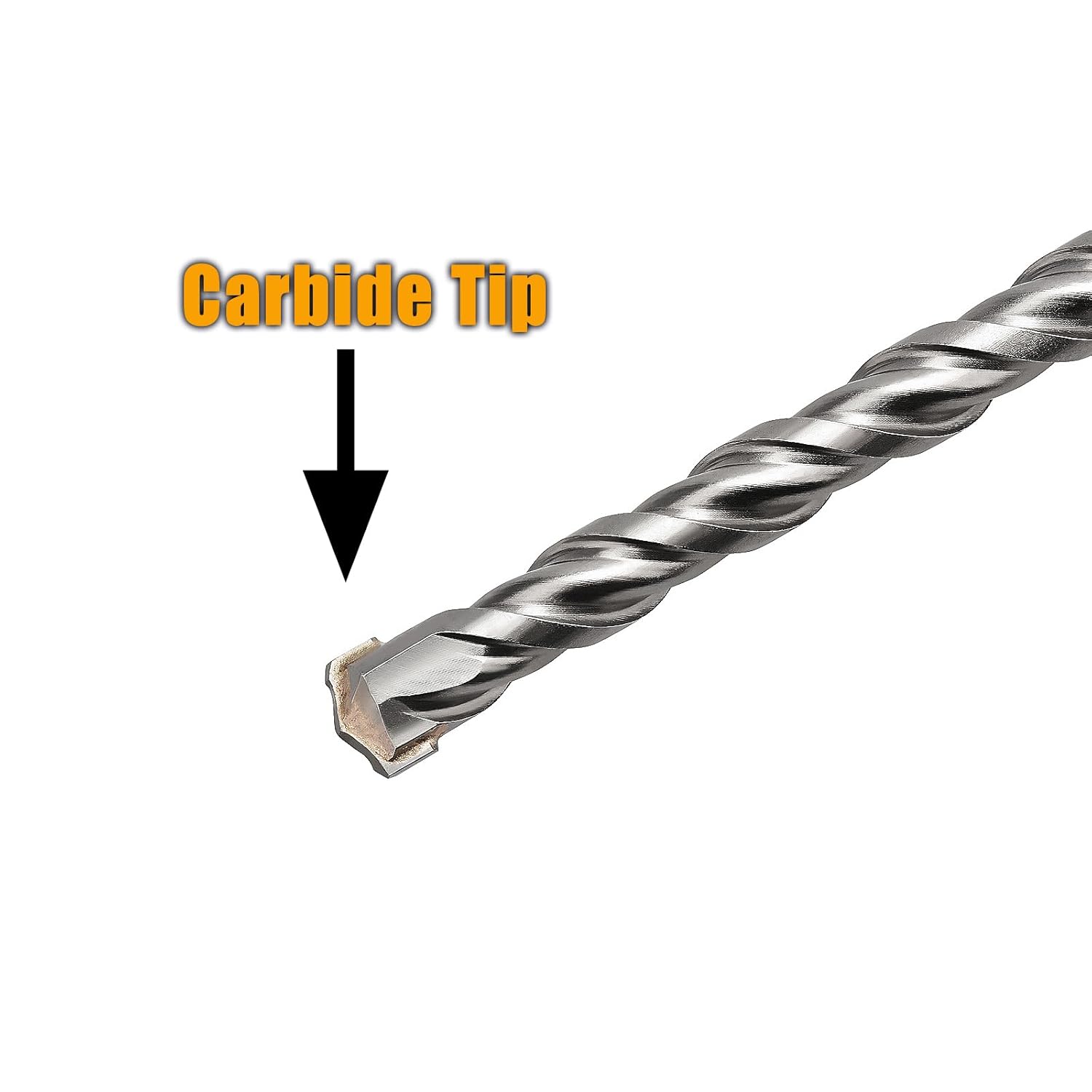 6 x 110mm SDS Plus Rotary Hammer Drill Bit, Straight Carbide Tip Concrete Drill Bits for Concrete, Brick, Cement and Stone, Length (6 x 110mm)