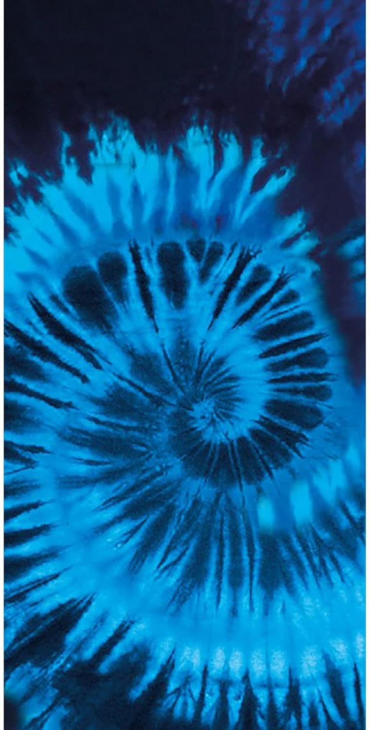 Cotton Velour Beach Colorful Towel, Blue Tie Dye