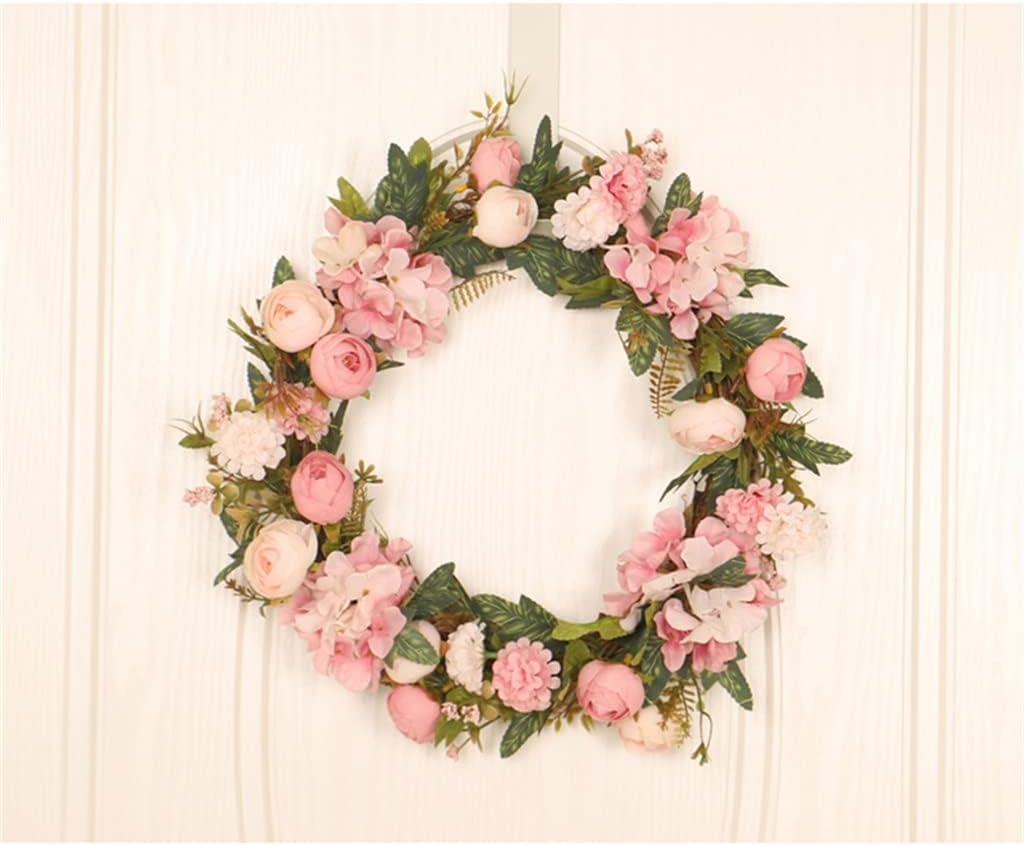 European Rose Embroidered Ball Wreath with Simulated Flowers for Home Decoration
