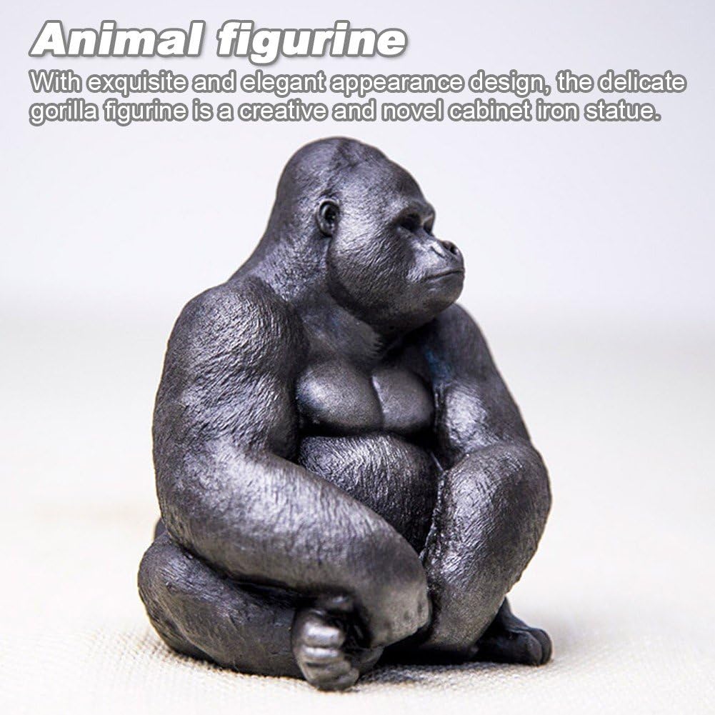 Amazon.co.jp: ゴリラ 置物 アイアン ミニ フィギュア 動物像