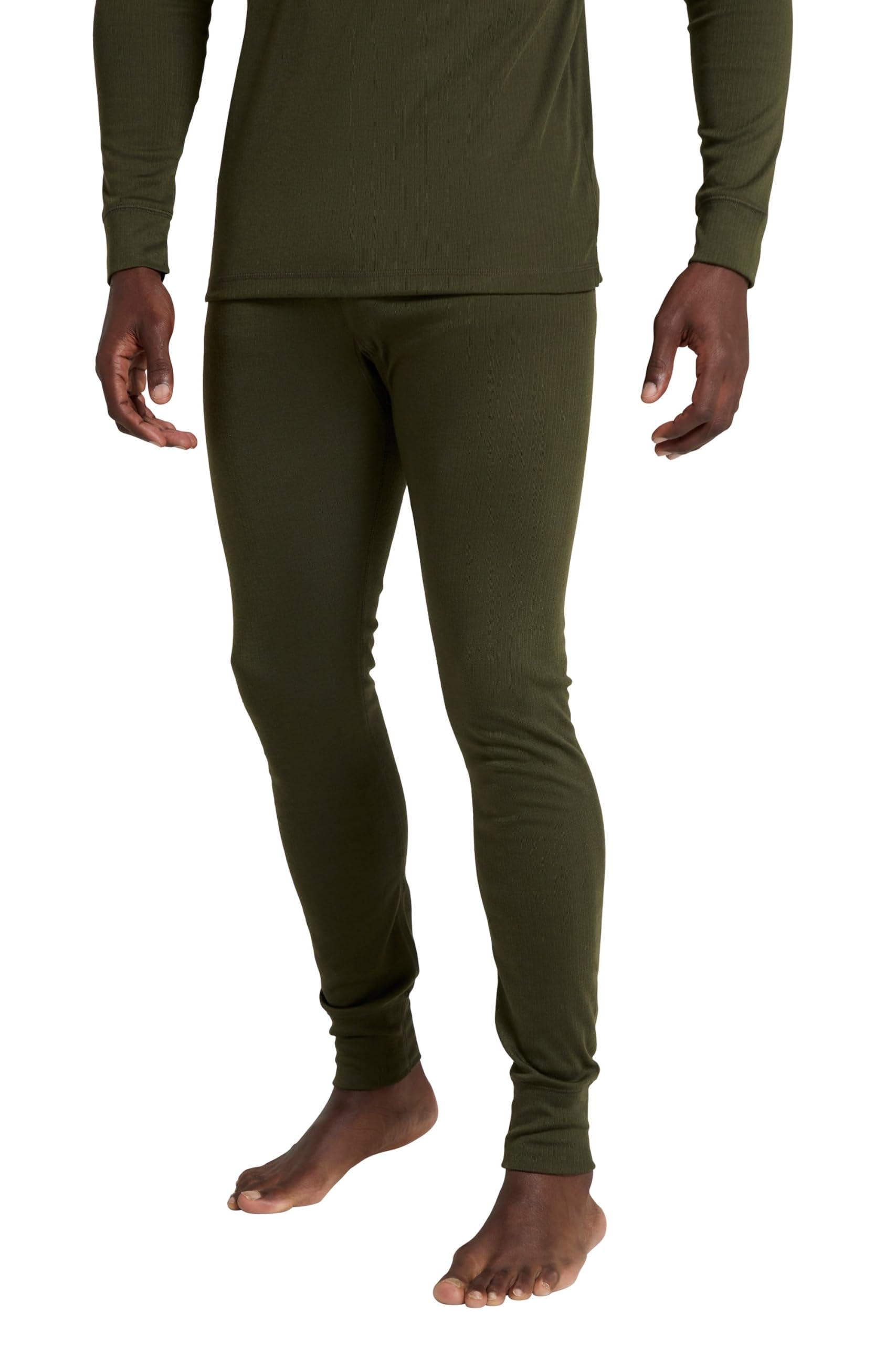 Mountain Warehouse Talus Mens Thermal Baselayer Trousers - Lightweight & Breathable Pants - for Spring Summer, Camping, Hiking & Outdoors Khaki XXS