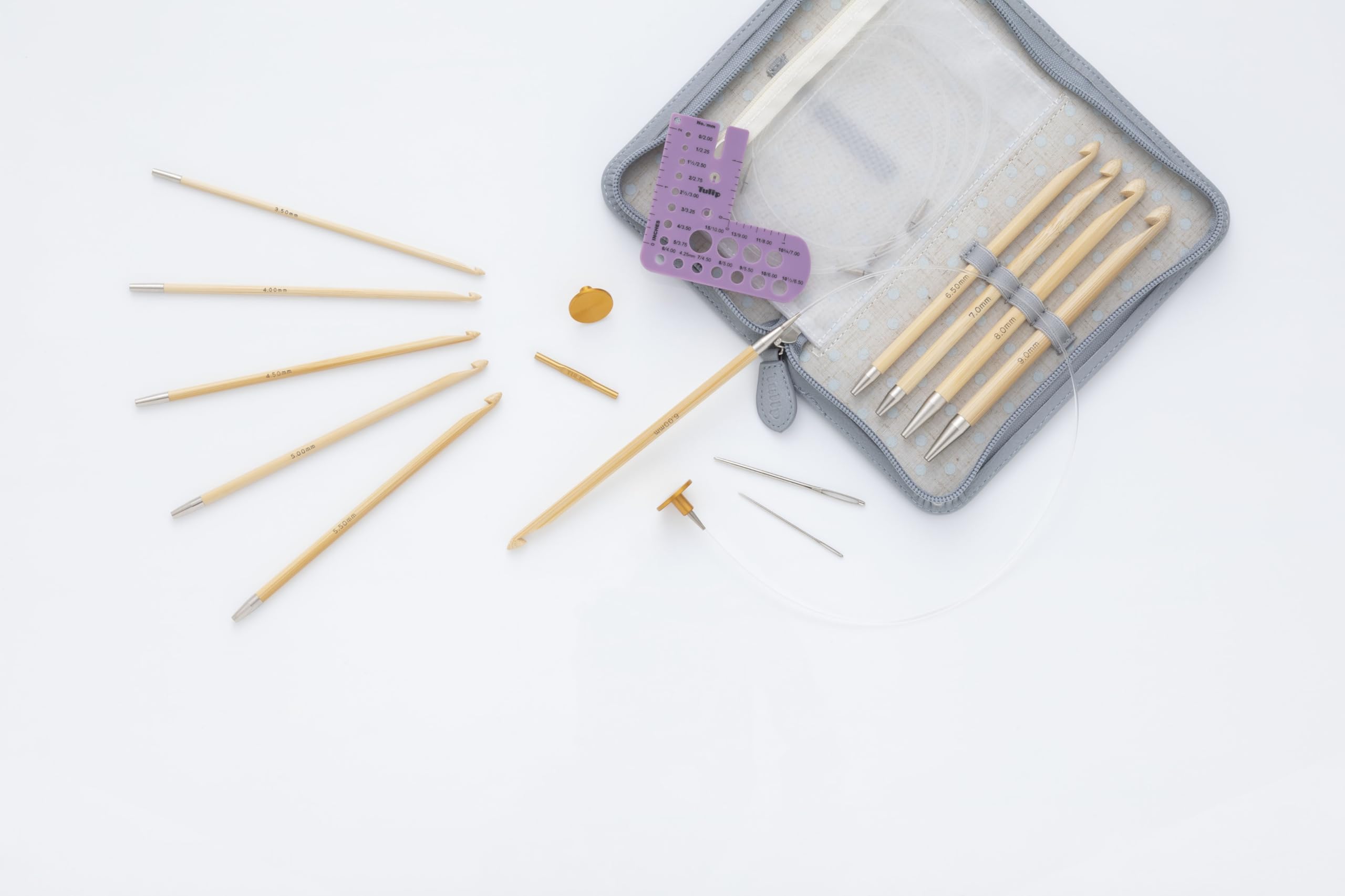 Amazon.com: Tulip CarryT Interchangeable Bamboo Tunisian Hook Set