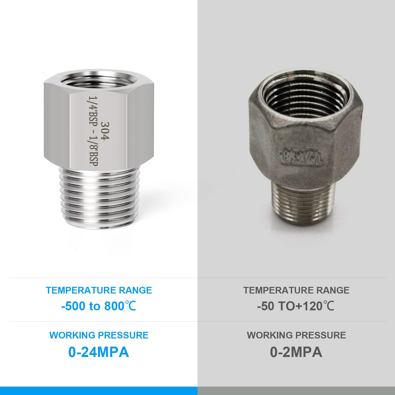 ERGAOBOY 2 Pezzi Da 3/8" Feina BSP A 3/4" BSP Aschio Forgiatura - Foto 2