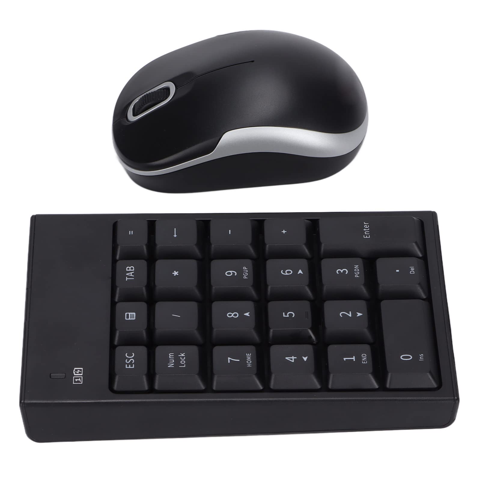 SYH&AQYE Set di Tastierino Numerico E Mouse Wireless, 2.4G 1200 DPl Wireless Ultrasottile 22 Tasti Tastiera Digitale Senza Interruttore Set Mouse per Computer Desktop PC Portatile