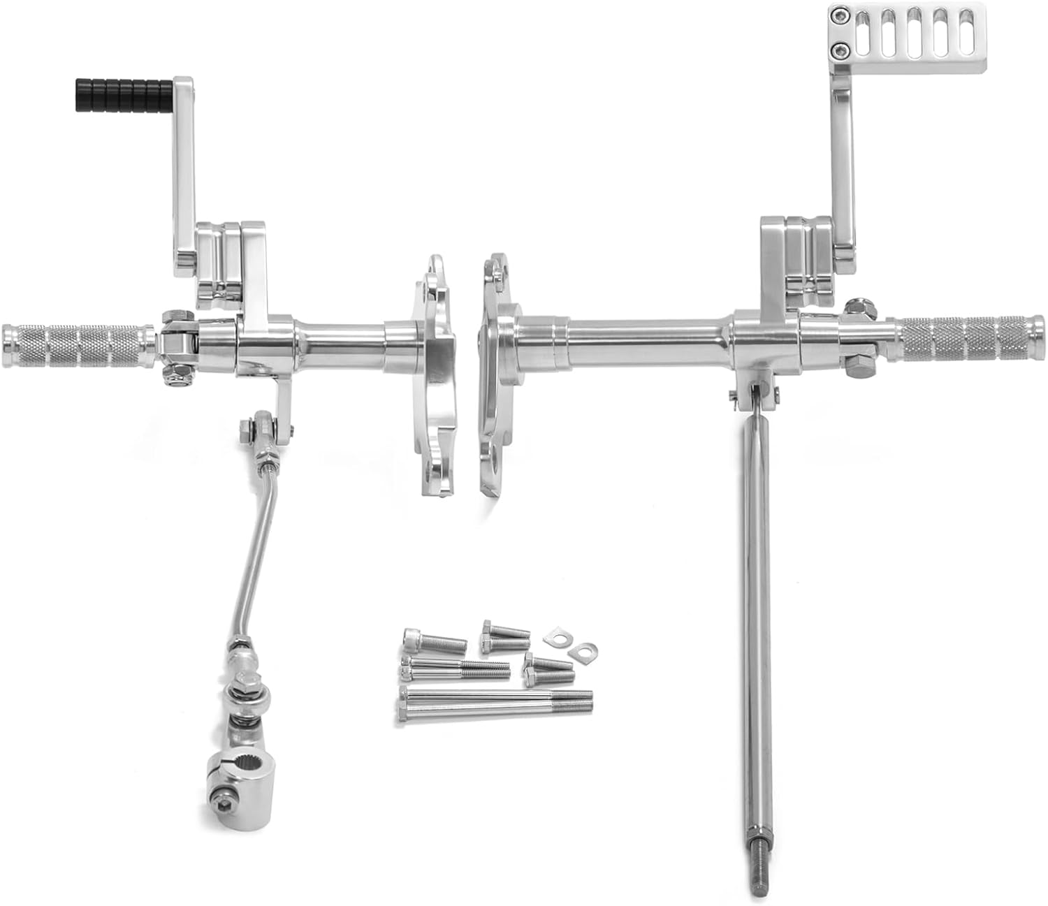 TOFR 12" Polished Forward Controls Footpegs Kit Pegs Levers Linkages for Harley Sportster XLH883 XLH1200 Xl883 XL1200 Custom Hugger 1987-2003