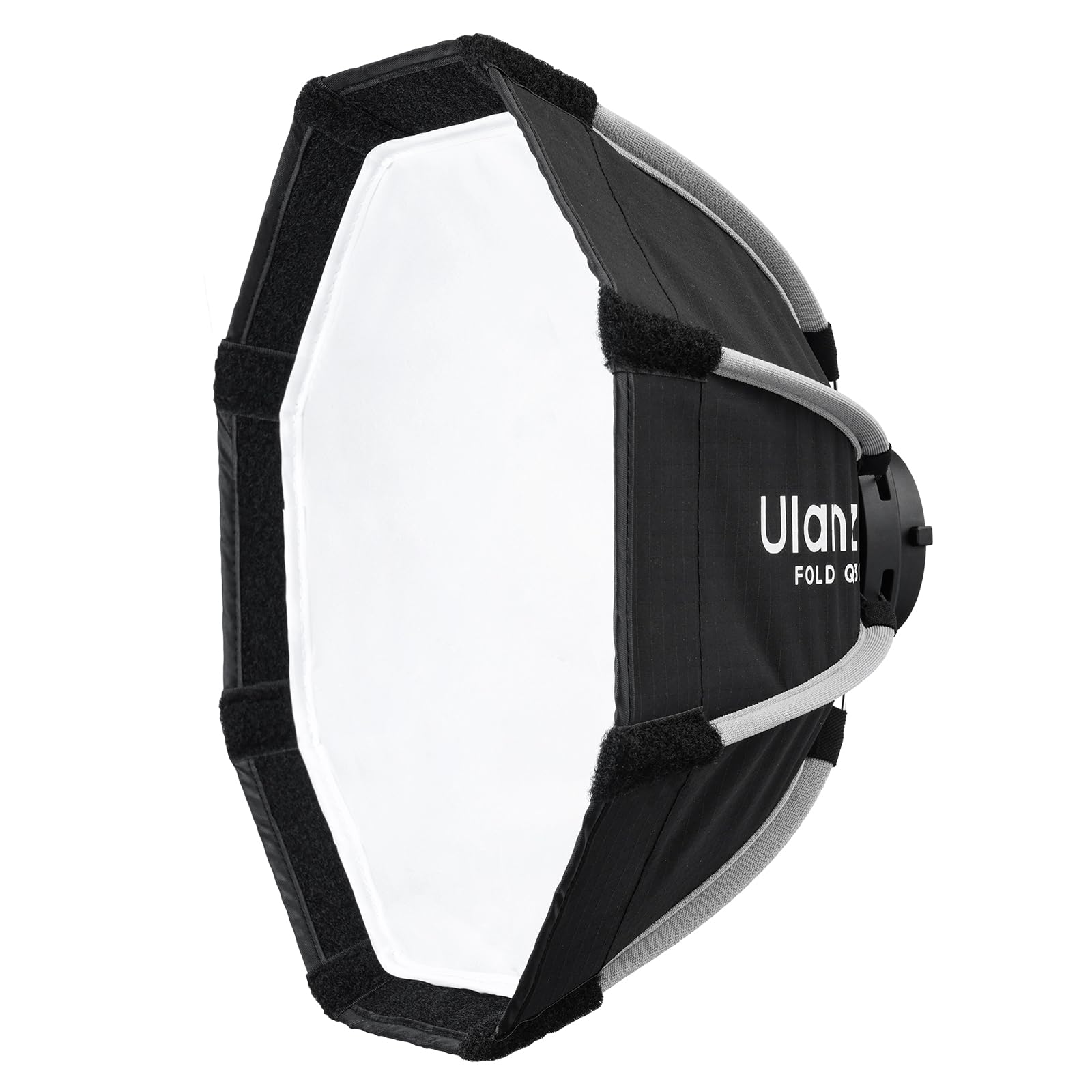 ULANZI FOLD QS30 Octagonal Softbox, 11.81 inch/30cm Mini Bowens Mount Quick Release Octagonal Softbox with Soft Cloth &amp; Honeycomb Grid, Lightweight &amp; Foldable Portable Light Diffuser for COB Light