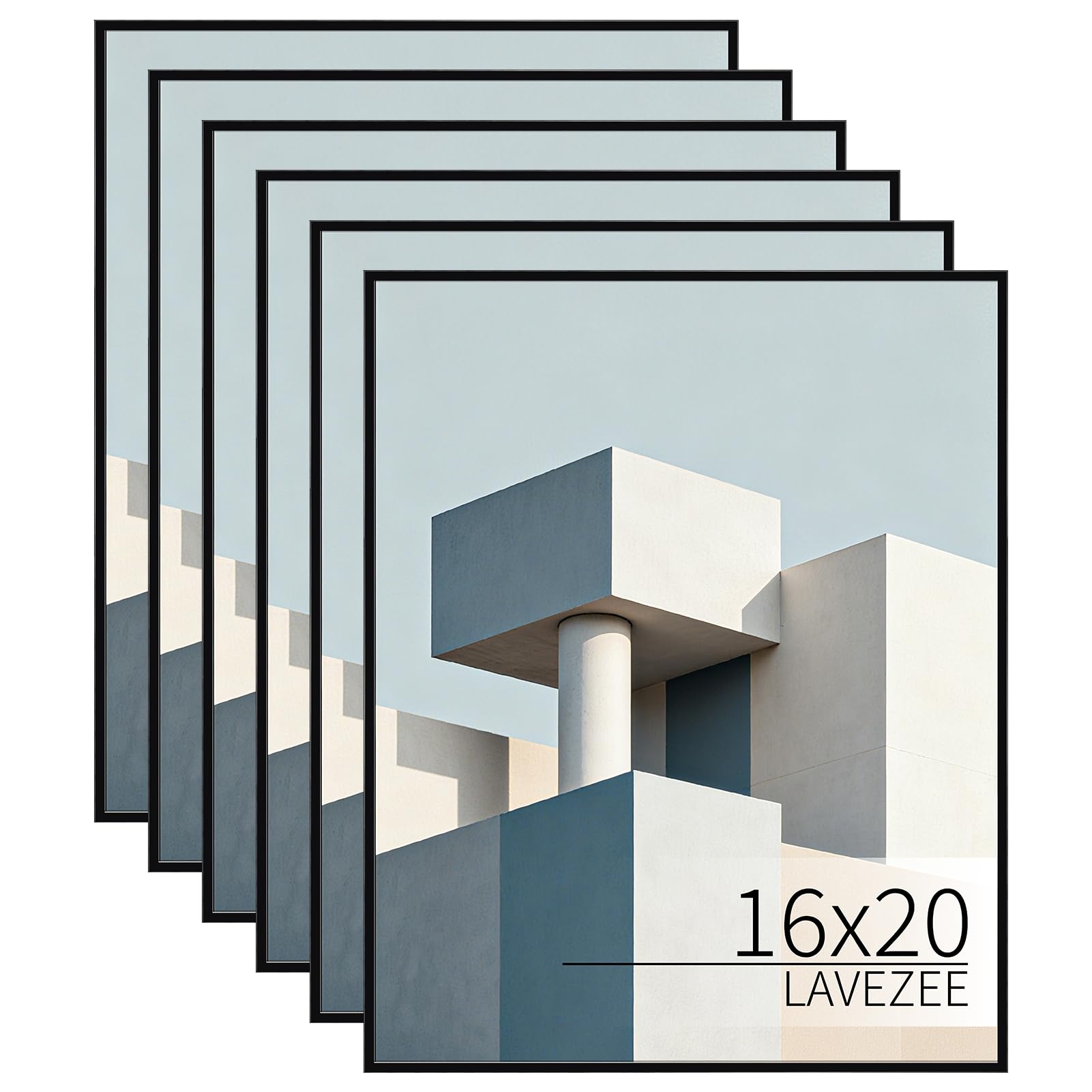 Lavezee 16x20 Picture Frames 6 Pack Black