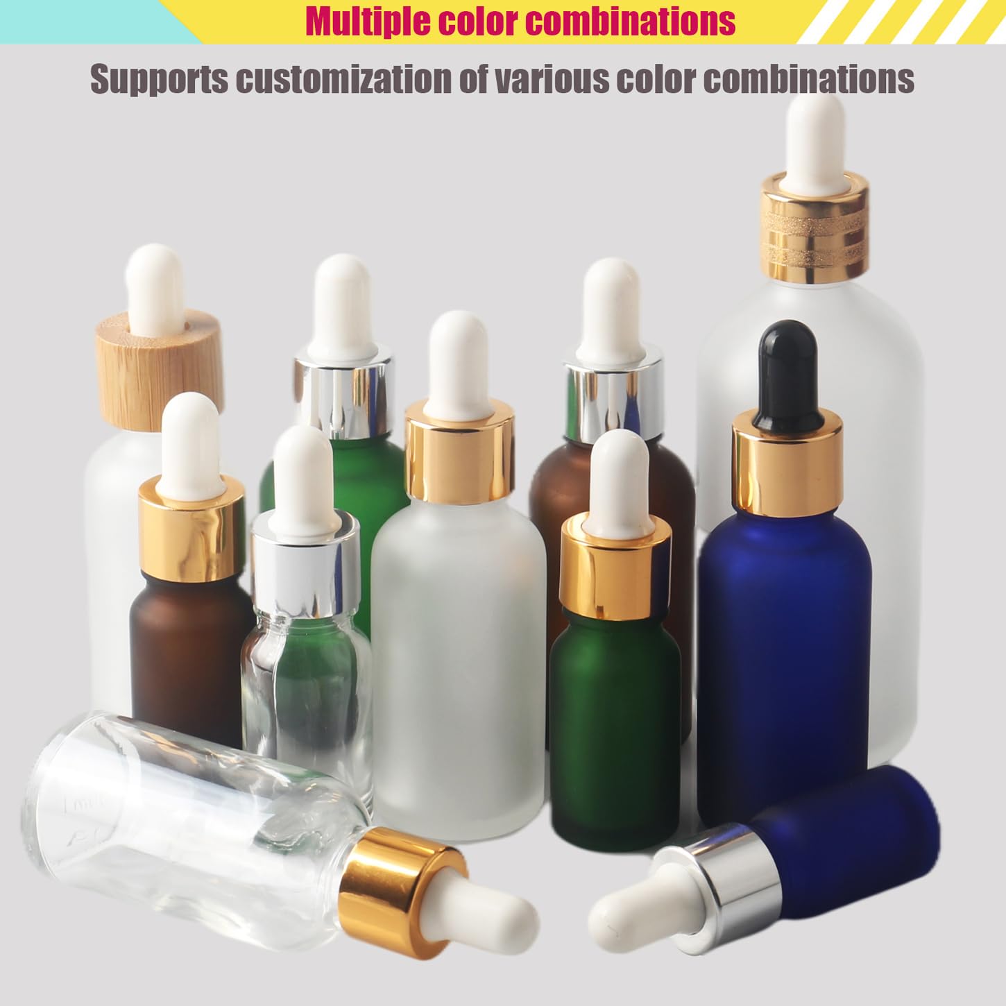 24 Piezas 100ml Mate Transparente Frasco Cuentagotas Cristal, Botellas Cuentagotas Vacío con Plata Pipeta de Vidrio, para Muestra Fragancias de Aceites Esenciales de Aromaterapia Masaje