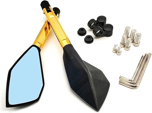 Miniatura 9 de Espejos retrovisores laterales de motocicleta para Kawasaki VERSYS 650 ZG1000 ZRX1100 ZRX1200 ZX11 ZX1100 ZX7R ZX9 (color  plata, tamaño normal)