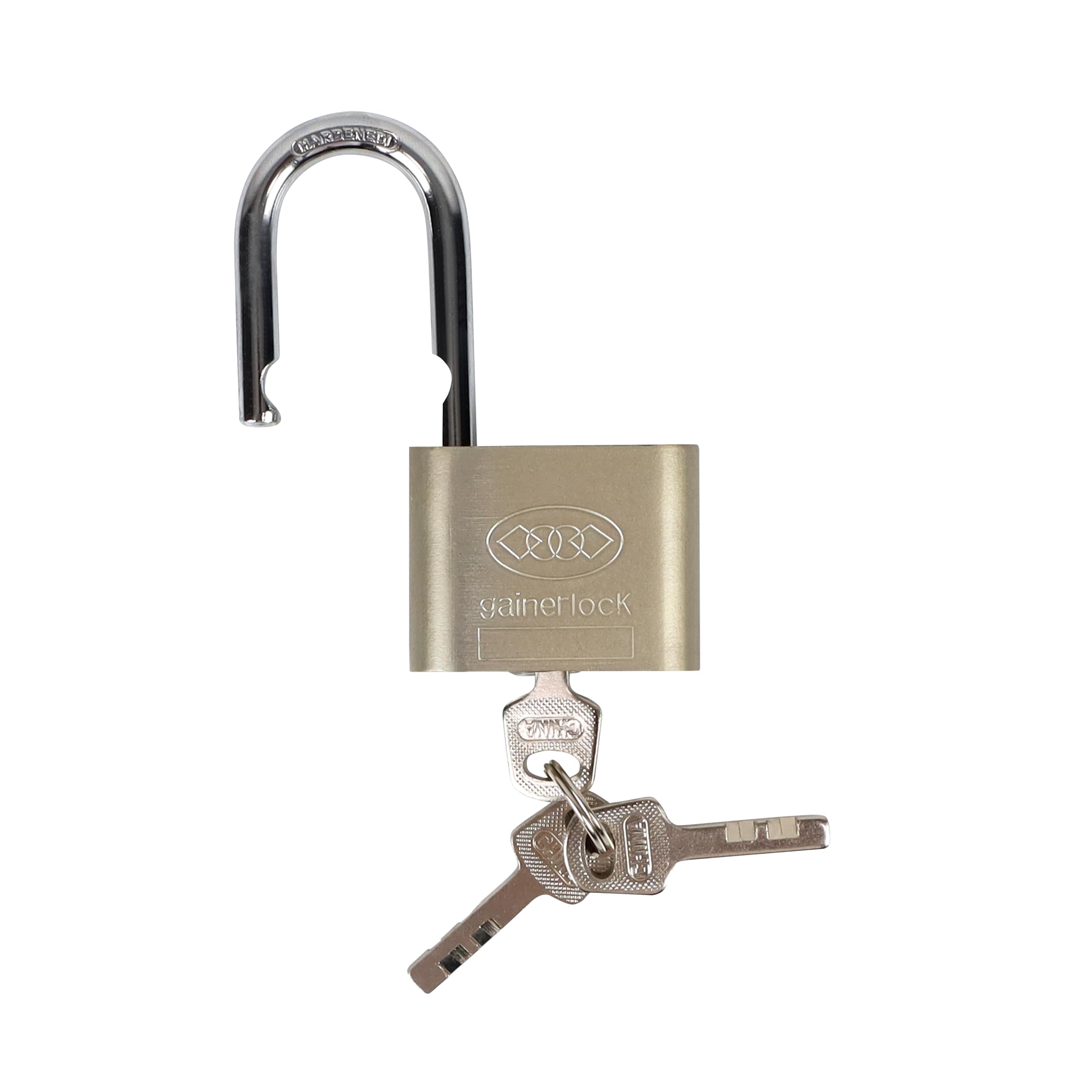 NFI essentials 46mm Pressing Heavy Duty Locks with 3 Keys Hard Stainless Steel Metal Body Imported Lock Safe Security Lock Suitable for Doors, Gate, Hotels — Amazon image 3