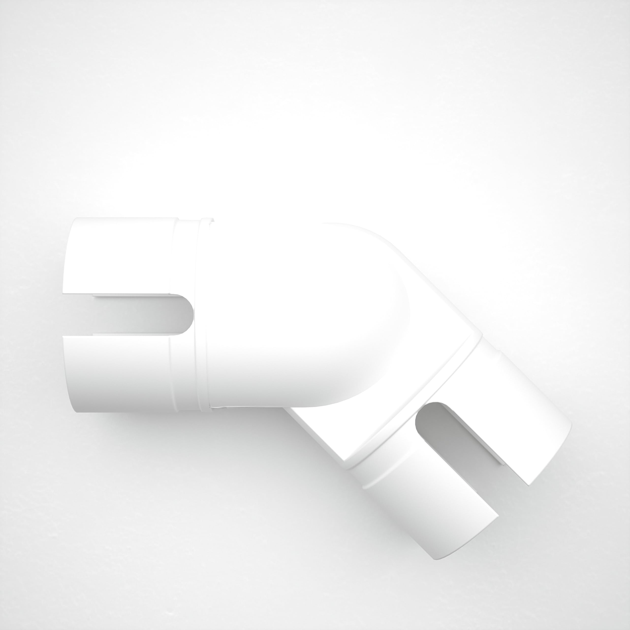 Rothley Stair Handrail Adjustable Elbow - White - 40mm Diameter