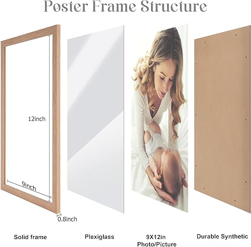 Vista 280 de Marco gris rústico de 18 x 24 pulgadas, marco para póster de 18 x 24 pulgadas, color gris envejecido, grande, retro, natural, 24 x 18 pulgadas