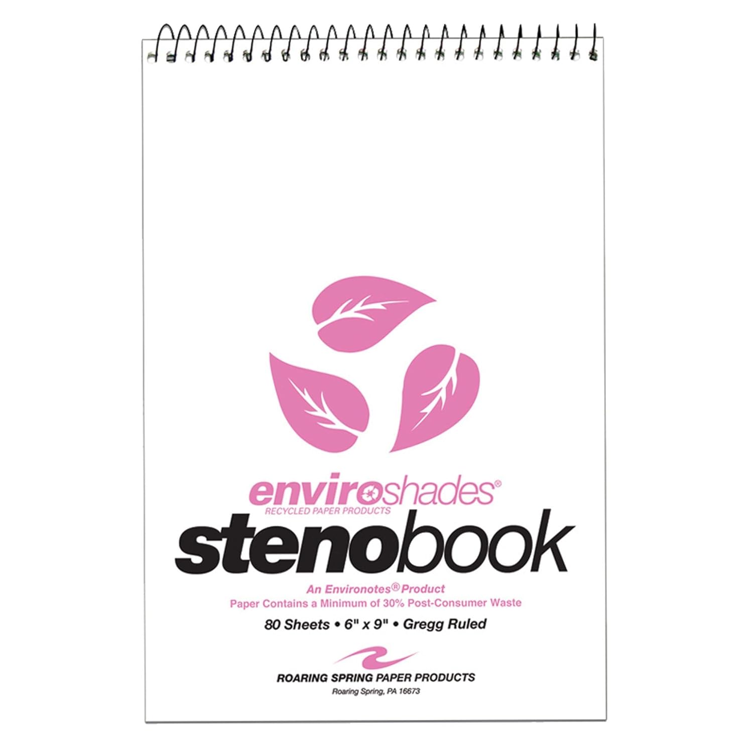 ROARING SPRING Enviroshades Recycled Spiral Steno Memo