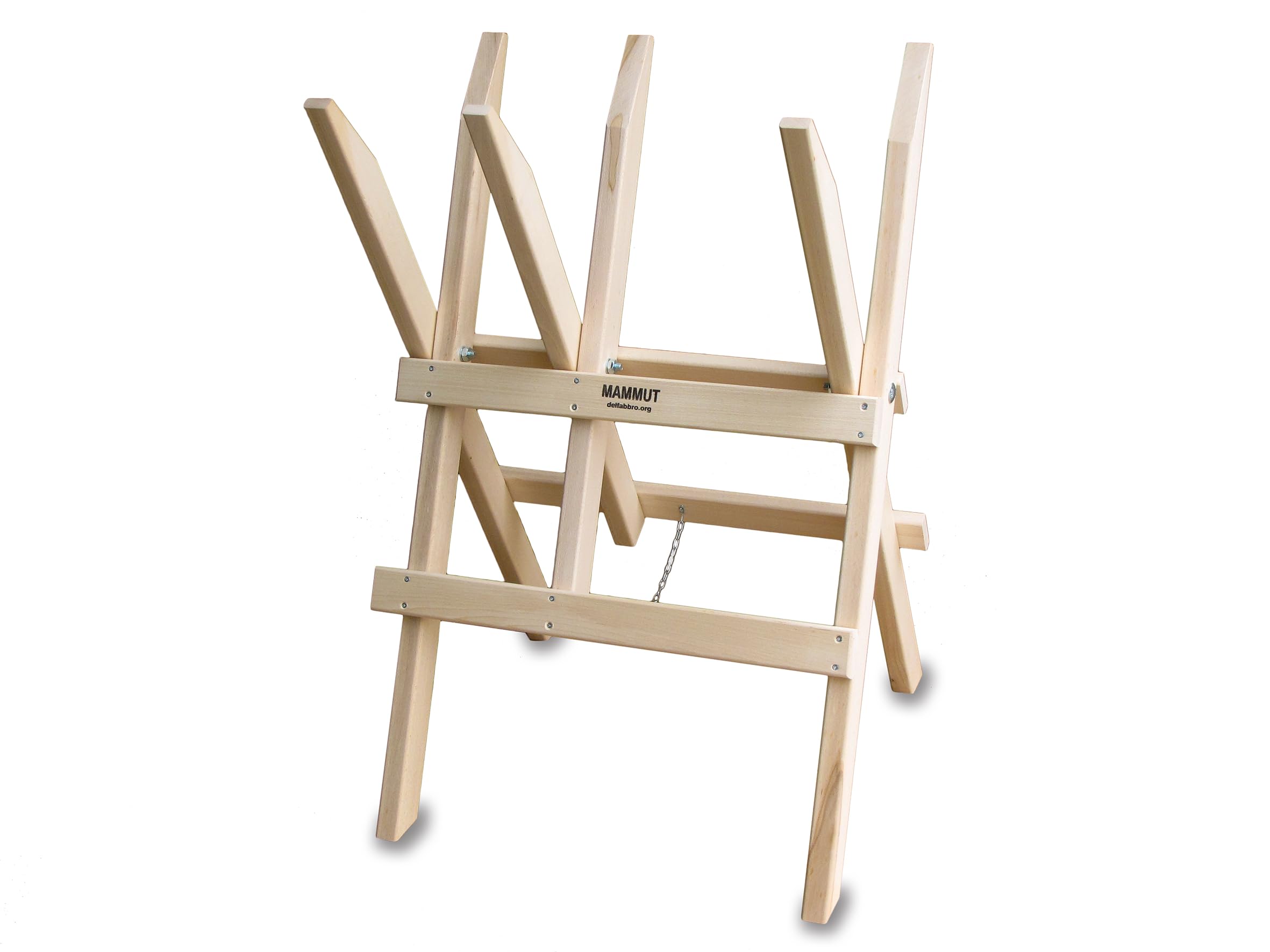Caballete Cortaleña Plegable Del Fabbro Mammut – Caballete de Madera de Haya para Corte de Leña Profesional – Hecho en Italia