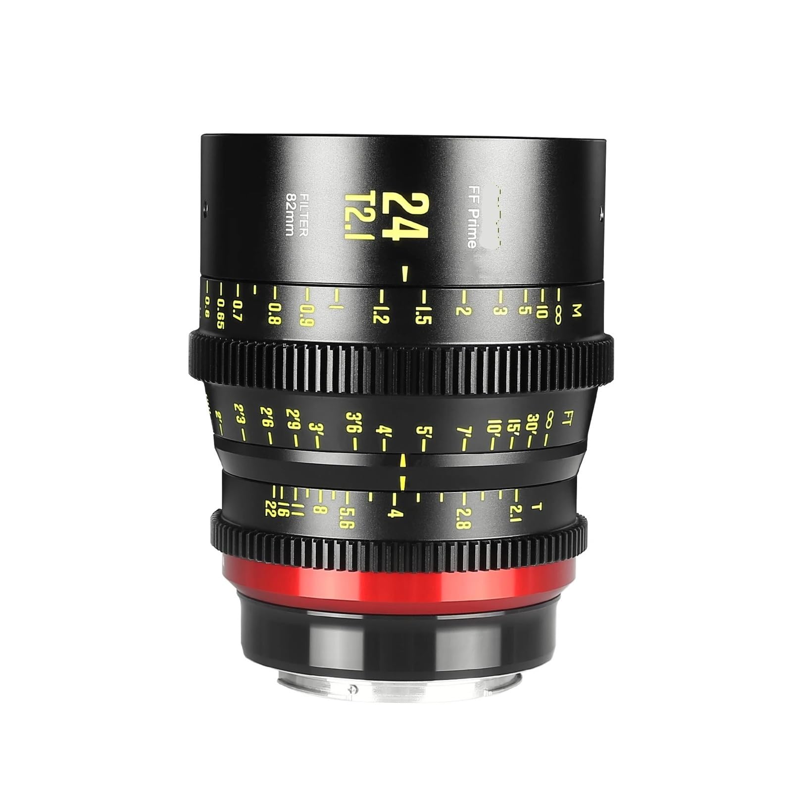 Camera Lens, 16/24/35/50/85/105/135mm T2.1/2.5/2.4Cine Lens,Compatible for Full Frame Cinema Camera Systems,in Parts(24mm,RF)