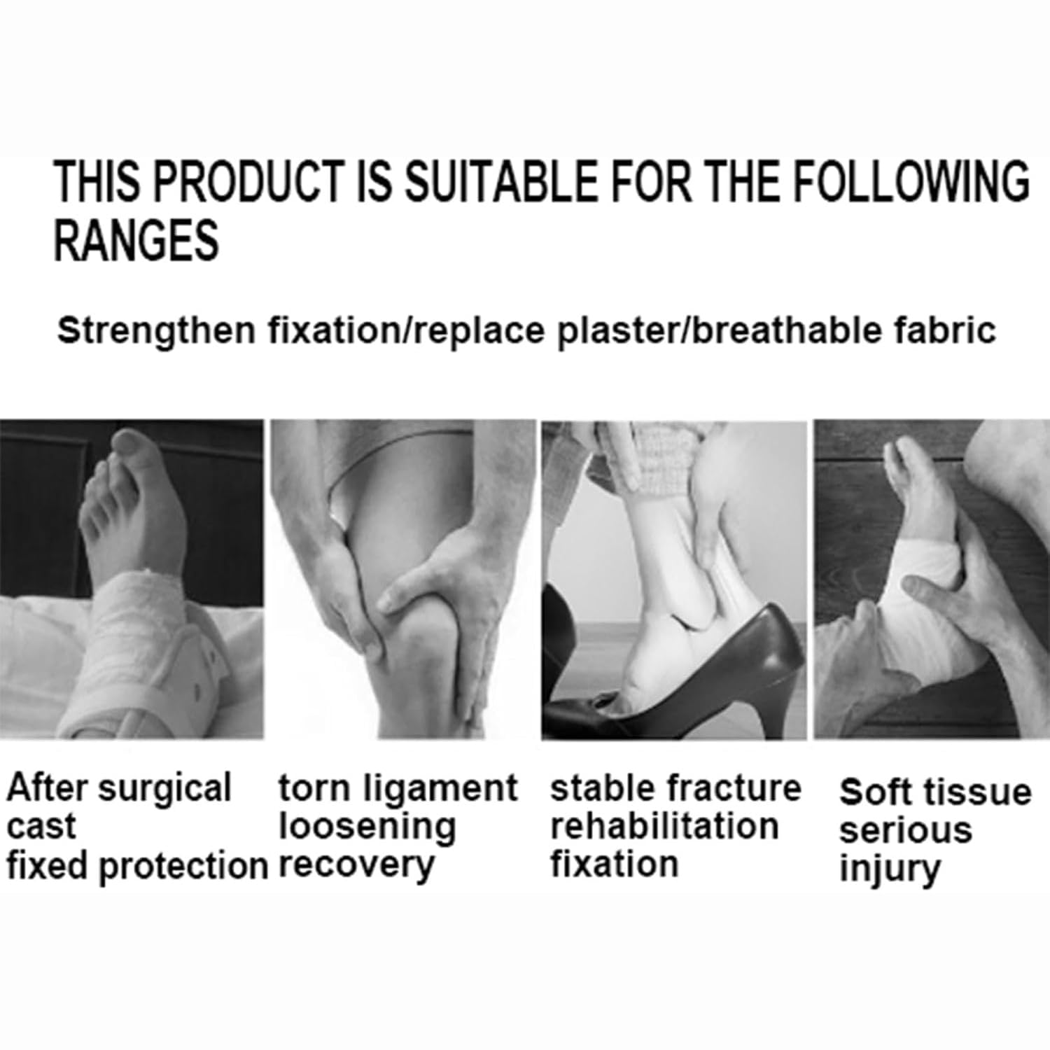 Soporte Fijo Ajustable para Articulación De Rodilla, Rodillera con Bisagras, Órtesis De Pie De Tobillo De Rodilla, Inmovilizador De Órtesis De Soporte De Rodilla Post Op, para Protección