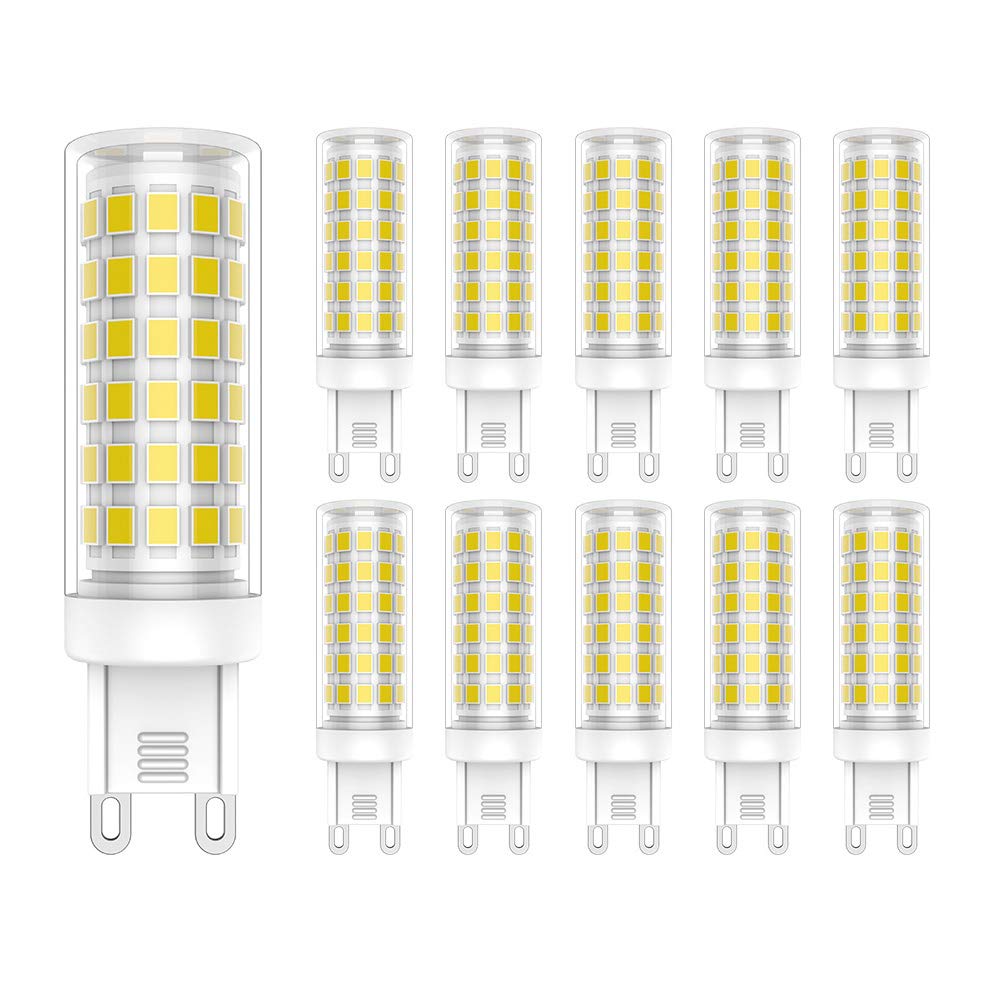 BDAYEK Led bulbs 10 Pack G9 Base 9W 700LM LED Light Bulbs Replace 70W Halogen Cool White 6000K 360 Degree Beam Angle Non-Dimmable