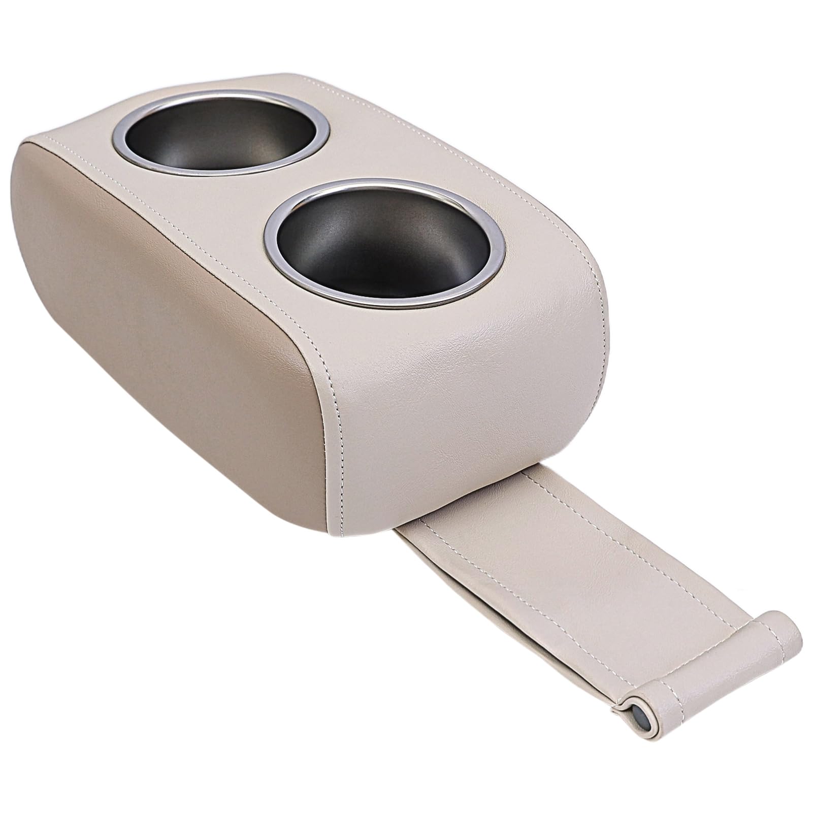 Boat Cup Holder, Pontoon Cup Holder, Double Drink Holder,Portable Drink Bottle Holder, Stainless Steel Universal Drinks Holder, Beverage Holder for Boat,Yacht,RV,Car (Mocha and Platinum)