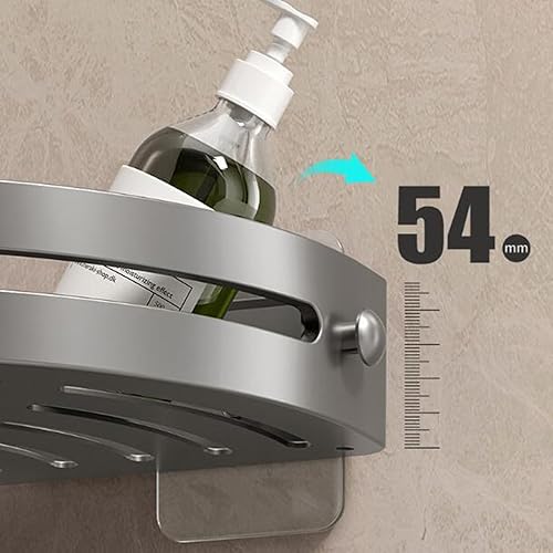 Miniatura 9 de Organizador de baño y organizador de ducha de almacenamiento, estantes de ducha sin perforación, estante organizador de estante adhesivo con gran