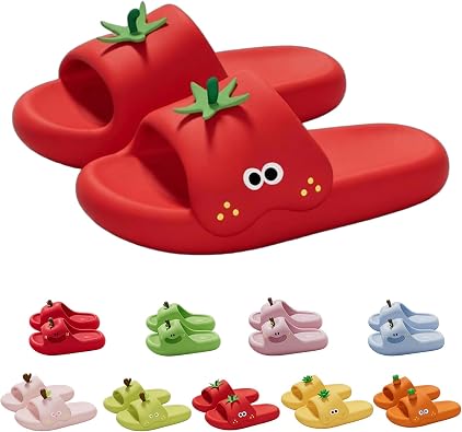 Tokisaki Fruit Slippers Funny Slides for Women Men Open Toe Cloud Sandals Outdoor Indoor Shower Non Slip Shoes