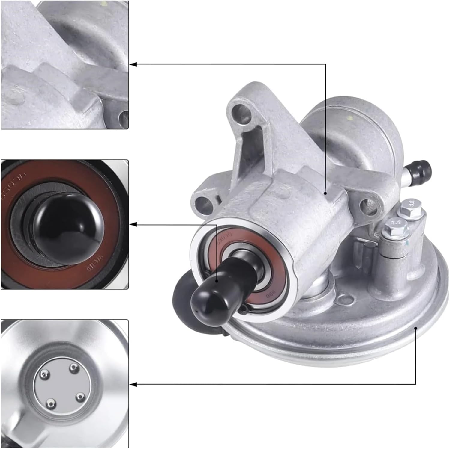 Brake Vacuum Pump Compatible For Ford E-350 E-450 Super Duty Club Wagon 904-812 904812 F6TZ2A451AA VCP120 64-1029 641029