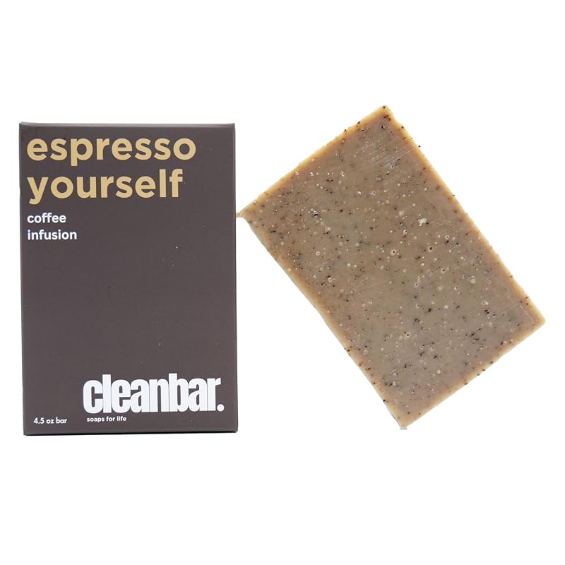 Cleanbar Sabonete em Barra Esfoliante Espresso Yourself com Café, Amêndoa, Lavanda, Hortelã e Limão