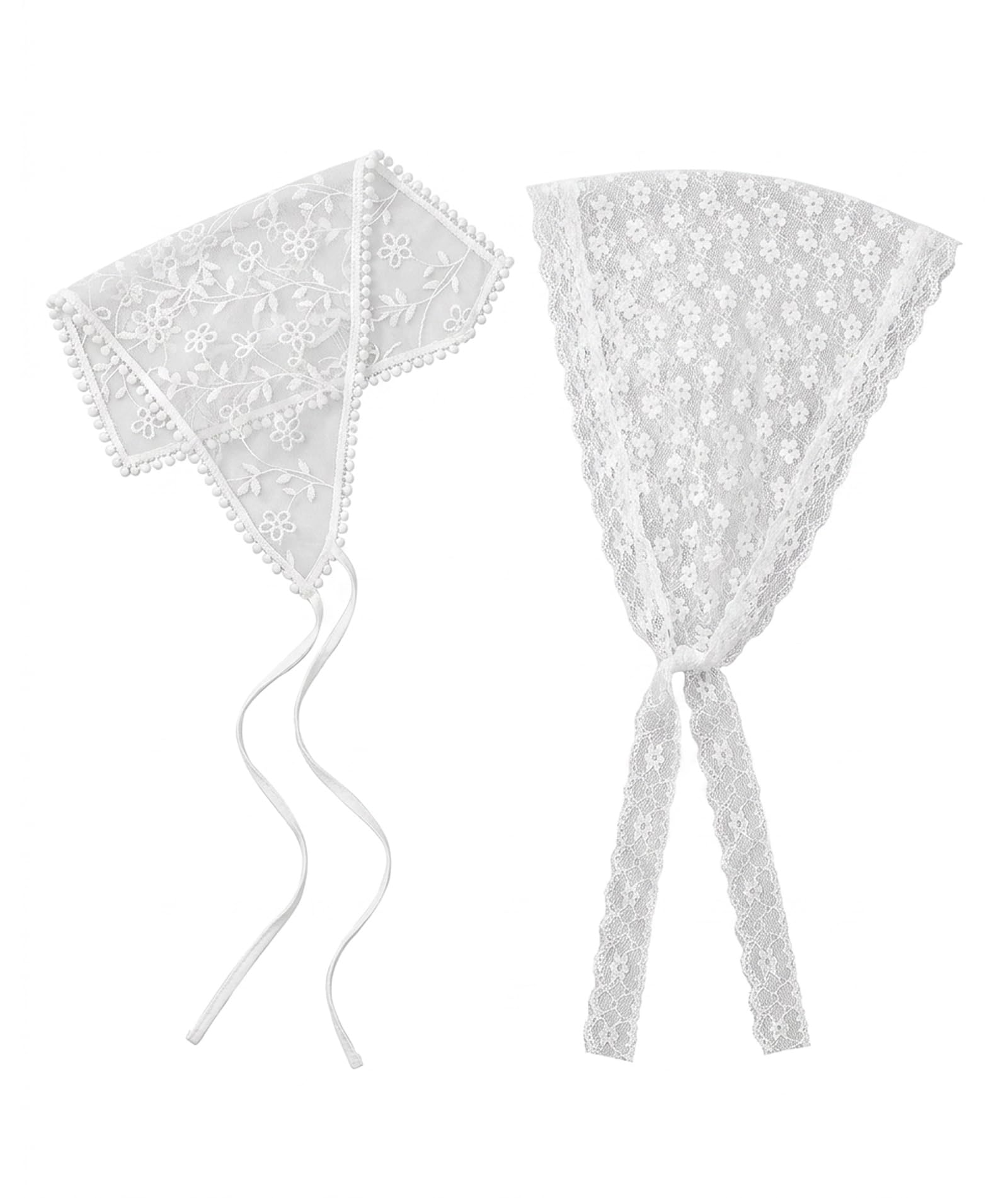 nhcdfa 2 PCS Bandanas for Women, Hair Scarf for Women, Stylish Lace Triangle Scarves for Daily Fashion, Weekend Outings and Parties, Set of 2 Versatile Accessories-picture-49