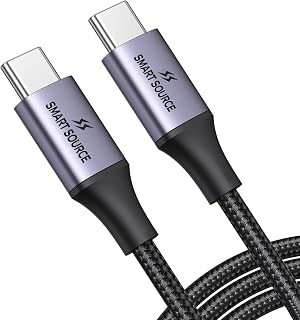 USB C To USB C Cable 100W PD Fast Charging 2M, Type C Charger Cable For iPhone 15 Series, MacBook Pro Air, Samsung Galaxy S24 S23, iPad Pro, Braided USB C Laptop Charging Cable