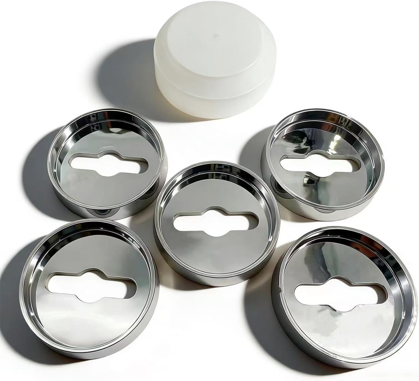 Range Surface Burner Knob Bezel Set for Whirlpool, Appliance Bezel Knob Part Replace with W10797429 W10814133 W10437082