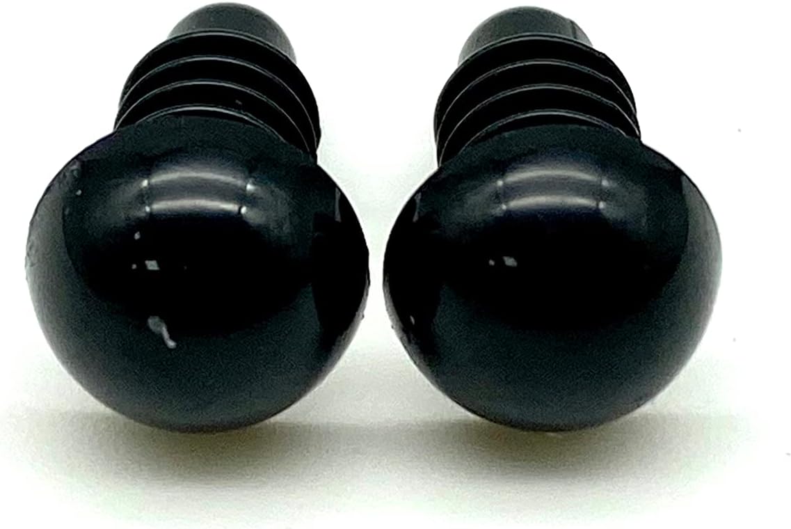Plastic Safety Eyes with washers for Amigurumi Puppet Animal Crochet Stuffed Eyes Crafts 3/8" / 9mm 22 pcs Black EA86