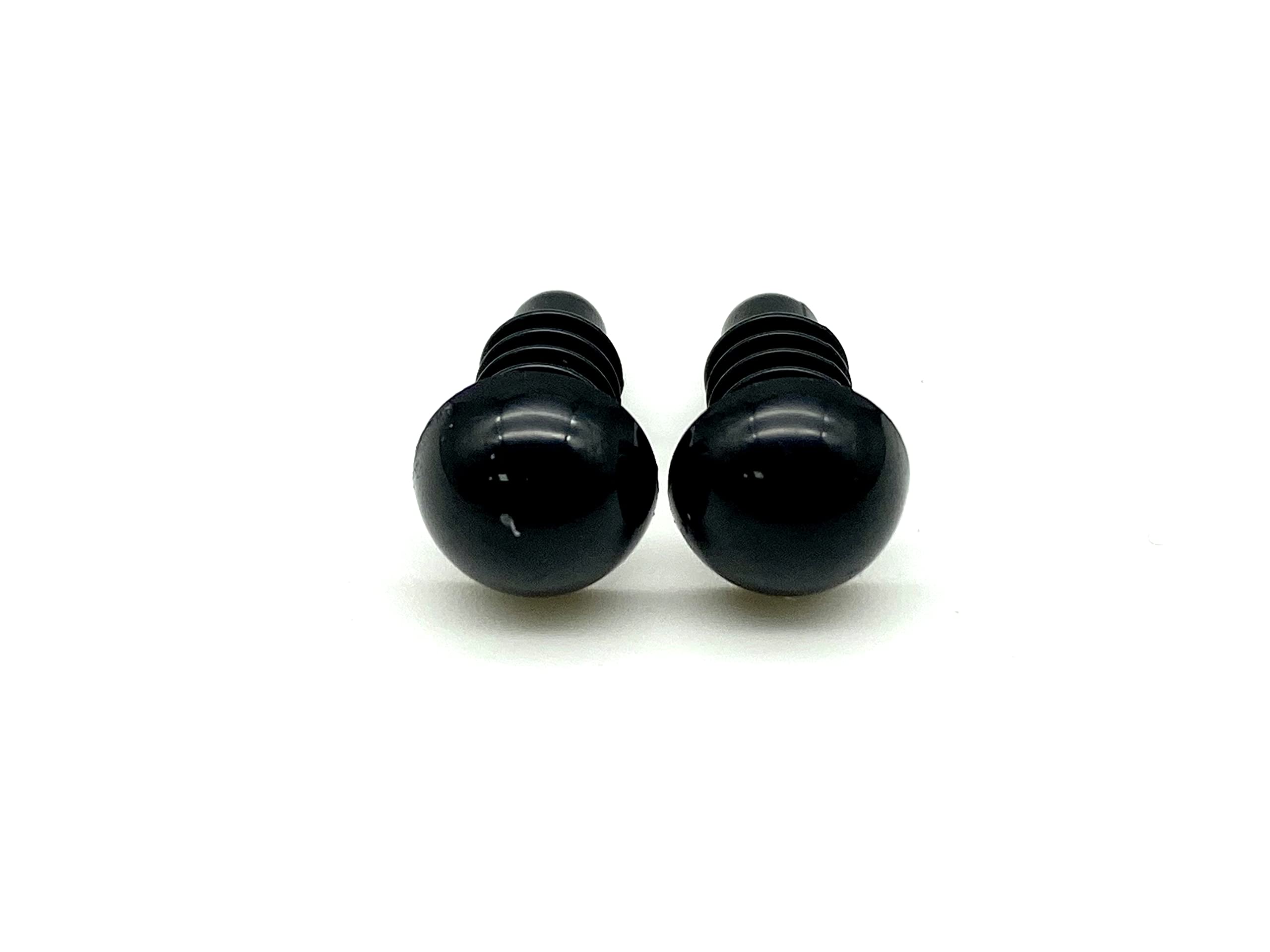 3dancraftit Plastic Safety Eyes with washers 5/16" / 8mm 22 pcs Black EA54